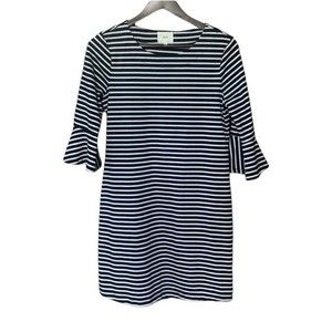 Next UK striped dress long sleeve modest feminine nautical cottage core granny